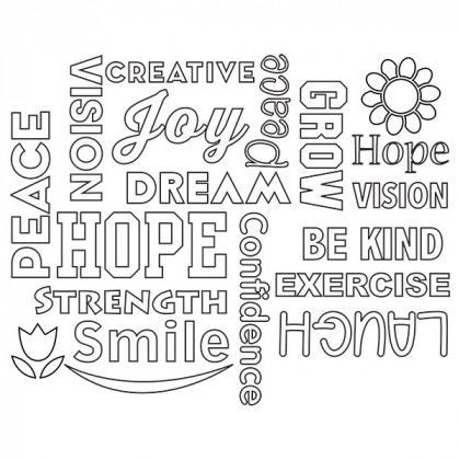 Good Thoughts Stock Graphic for Coloring Tote Bag Good Thoughts Stock Graphic for Coloring Tote Bag