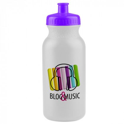 Full Color Customized Sport Bottle 20 Oz Violet Lid | Promotional Water Bottle Full Color Customized Sport Bottle 20 Oz Violet Lid | Promotional Water Bottle