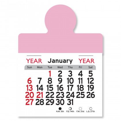 Peel-N-Stick® Calendar - Circle - Pink