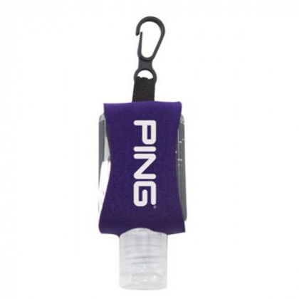 Custom .5 oz Hand Sanitizer Gel in Neoprene Case Purple