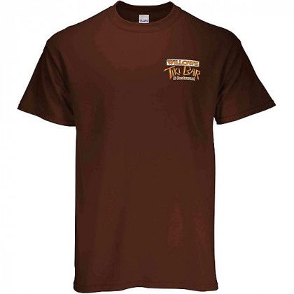 Promotional Digital Imprinted Cotton Colored Tee Dark Chocolate Brown