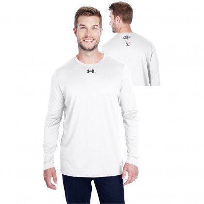 Logo Under Armour Men's Long-Sleeve Locker Tee - White