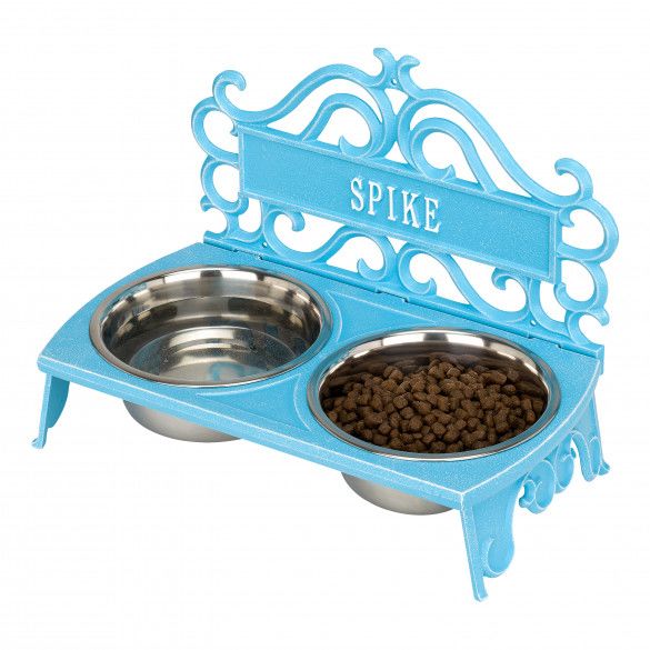 Bistro Style Personalized Pet Bowl Feeder