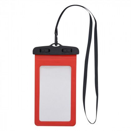 Celly Water-Resistant Pouch with Logo Red