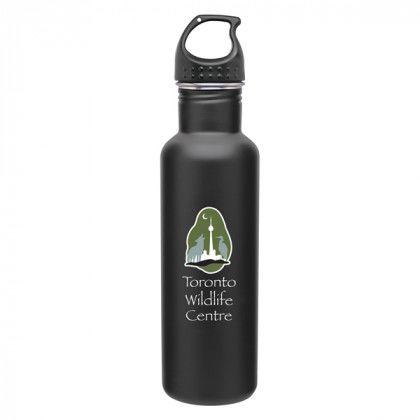 Black Bolt Stainless Sport Bottle With Logo | Custom Sports Water Bottles