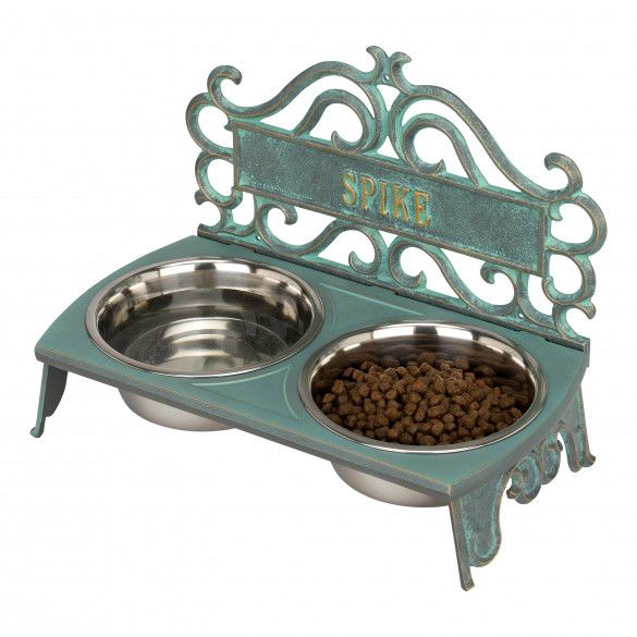 Bistro Style Personalized Pet Bowl Feeder