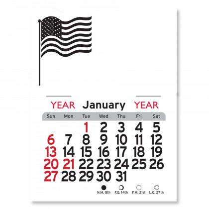 Peel-N-Stick® Calendar - American Flag