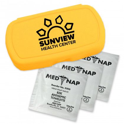 Custom Logo Compact Antiseptic Kit - Yellow