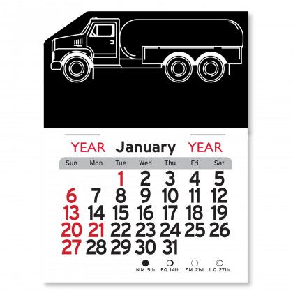 Peel-N-Stick® Calendar - Propane Truck - Black