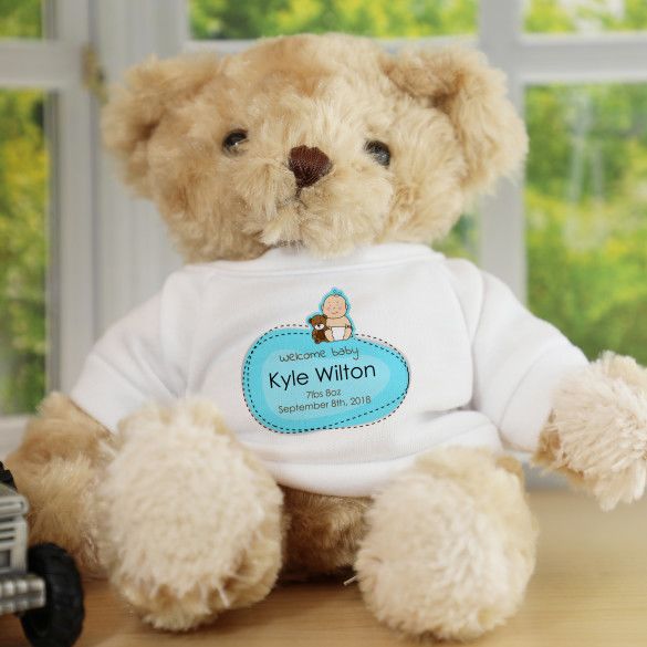 New Baby Teddy Bear with Personalized T-Shirt