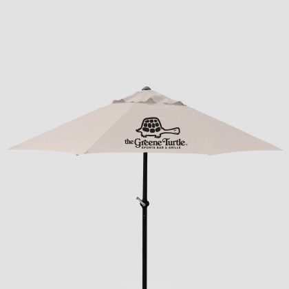 9' Music Umbrella with Logo Natural