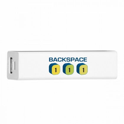 UL Listed Portable Charger with Logo-White/White