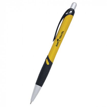 Imprinted Ergo Vibrant Click Pen Yellow