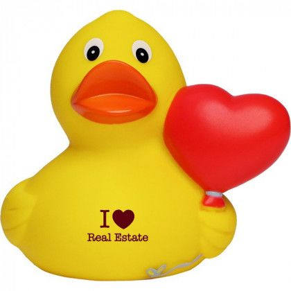 Logo Imprinted Love Rubber Duck | Promotional Giveaways