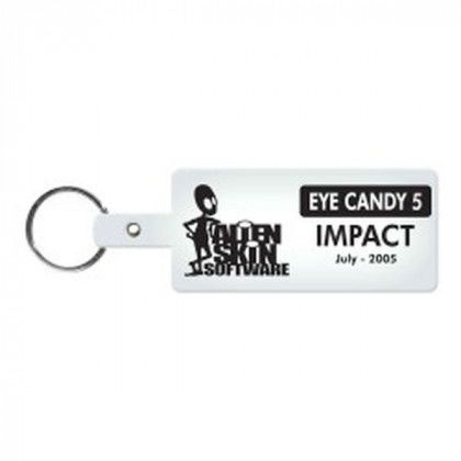 Translucent Frost Flexible Rectangular Key Tag