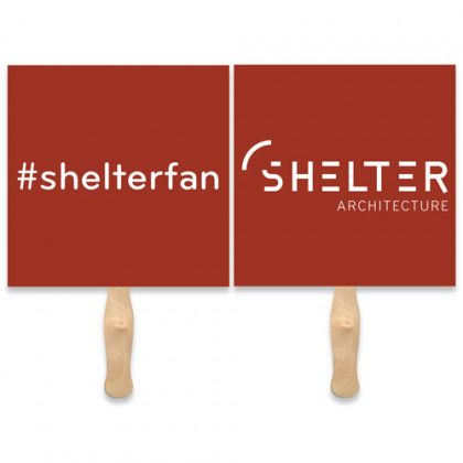 Promotional Square Shape Sandwiched Fan | Custom Hand Fans