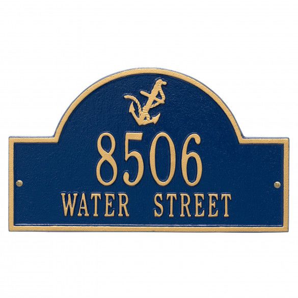 Custom Anchor Arch Address Plaque