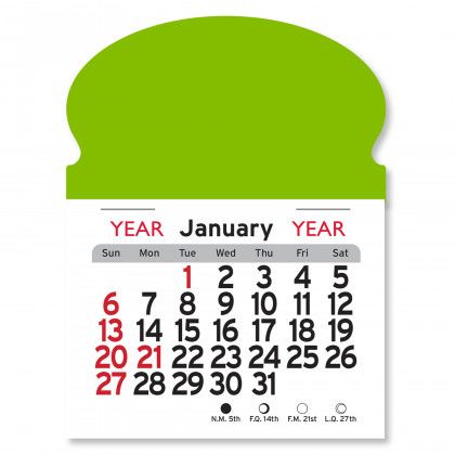 Peel-N-Stick® Calendar - Oval - Crimson