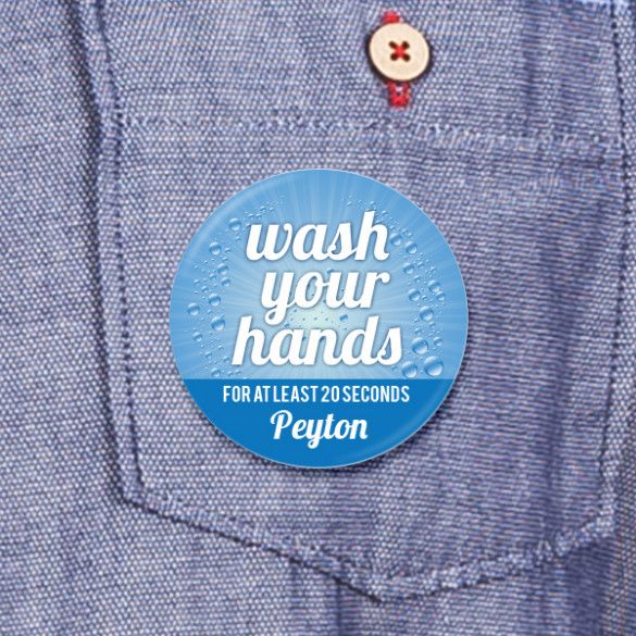 Stay Healthy Personalized Pin | Customized Handwashing Pin