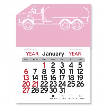 Peel-N-Stick® Calendar - Propane Truck - Pink