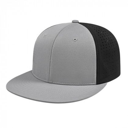 Silver Silver Black Custom Flexfit Perforated Performance Cap