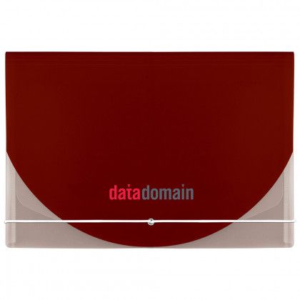 Logo Color Flap Translucent Document Holder - Red, multi-color imprint (extra fee)