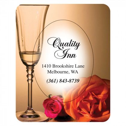 Printed Oval Punch Out Picture Frame Magnet - Glass