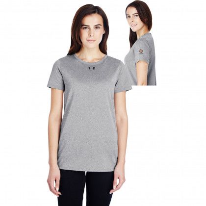 Customized Under Armour Ladies' Locker T-Shirt - Gray heather