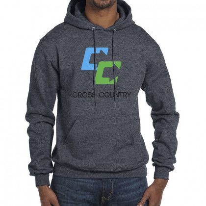 Charcoal Heather Custom Champion Double Dry Eco Pullover Hood