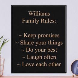 Your Own Message Personalized Black Wood Plaque