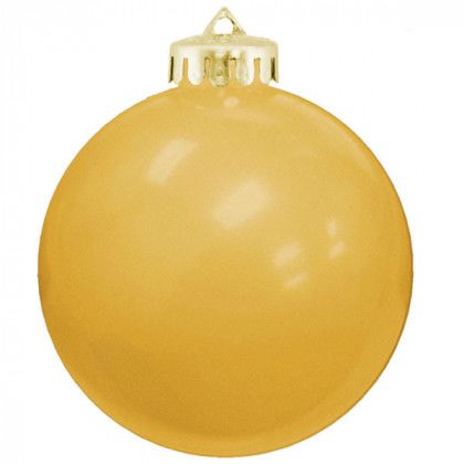 Full Color Logo Round Shatterproof Ornament - Gold