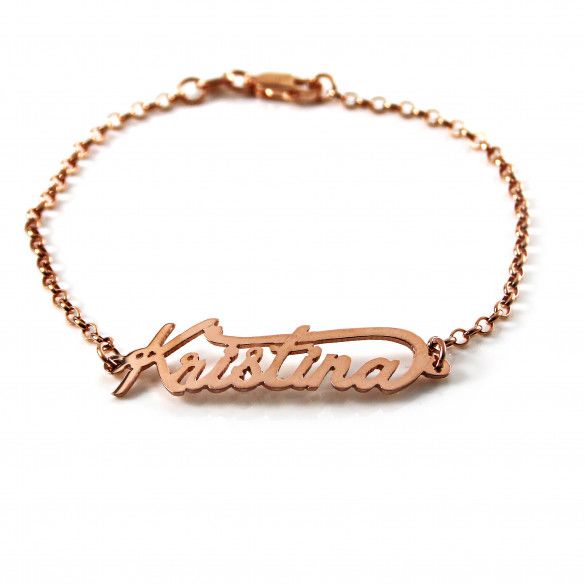 Personalized Name Bracelet Rose Gold