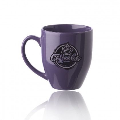 Promotional Color Bistro 16 oz Glossy Coffee Mug - Purple