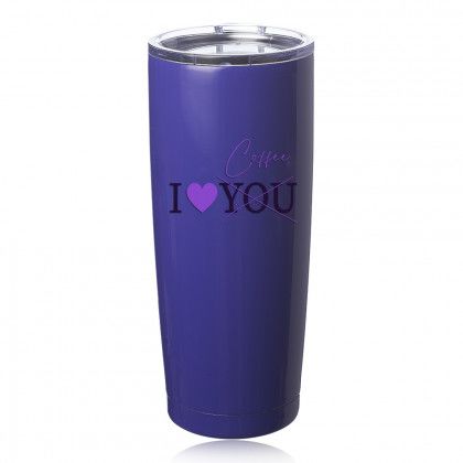 Logo Pipette 20 oz Stainless Steel Coffee Tumbler - Purple