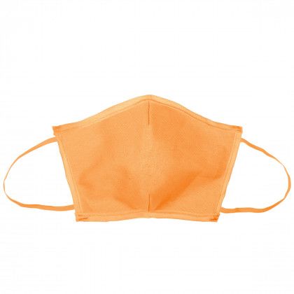 Imprinted Colored Canvas Face Covering - Creamsicle