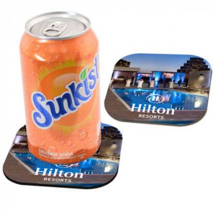 Full Color Logo Square Drink Coaster Use