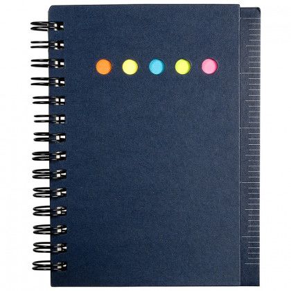 Customized Eco Mini-Sticky Book with Ruler - Blue