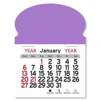 Peel-N-Stick® Calendar - Oval - Lavender