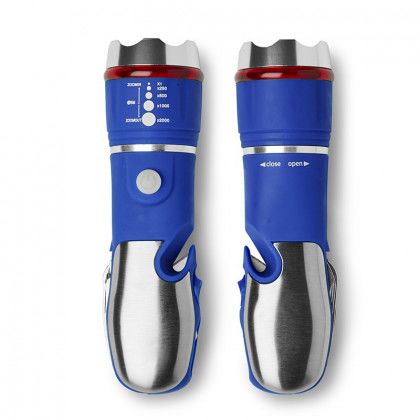 Logo Engraved Multi Tool with Flash Light  - Reflex blue
