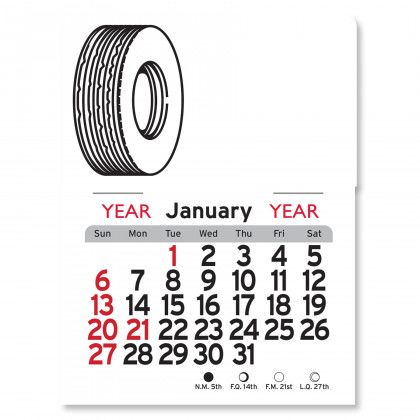 Peel-N-Stick® Calendar - Tire 
