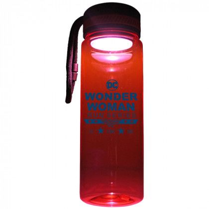 Promo Tritan Bottle Flashlight Cap - Red bottle/red cap