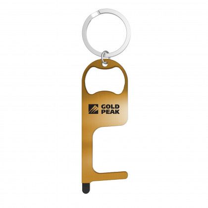 Stainless Steel No-Touch Tool Stylus Bottle Opener Promo Gold