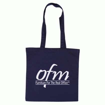 Simple Colored Cotton Tote Bag- Navy blue