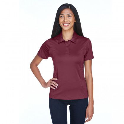 Team 365 Ladies' Charger Performance Polo Embroidered Maroon