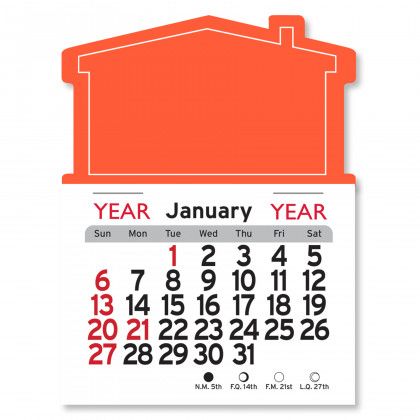 Peel-N-Stick® Calendar - House - Orange