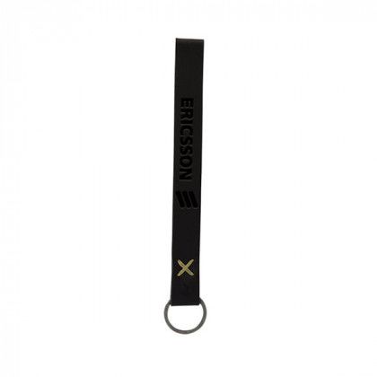 Promo Hayward Leather Wrist Keychain - Black/lemon