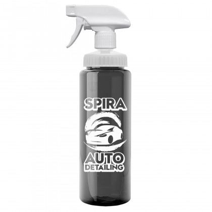 Transparent Spray Bottle 32 oz. with Logo Smoke