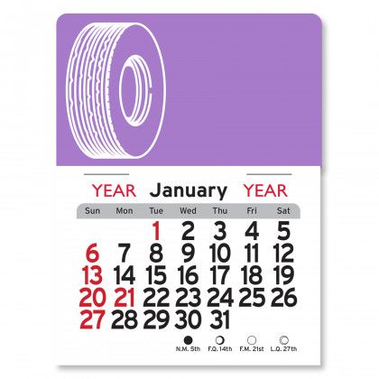 Peel-N-Stick® Calendar - Tire - Lavender