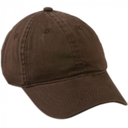 6 Panel Unstructured Cap with Embroidery Brown