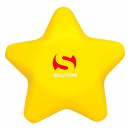 Yellow Star Stress Reliever Promotional Custom Imprinted